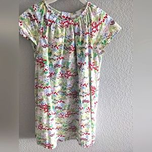 Hanna Andersson cap sleeve floral summer dress 120